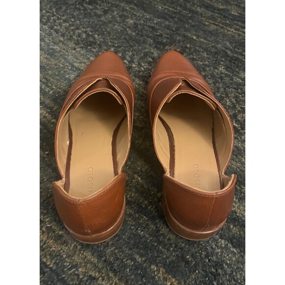 Nisolo Sz 8 Brandy Brown Leather Emma d'Orsay Oxford Flat Slip On Collegiate - Picture 2 of 6